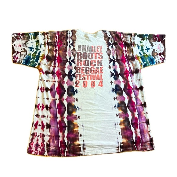 Bob Marley Roots Rock Reggae 2004 Festival Tour T-shirt Zion Rootwear Tie Dye - Picture 2 of 7